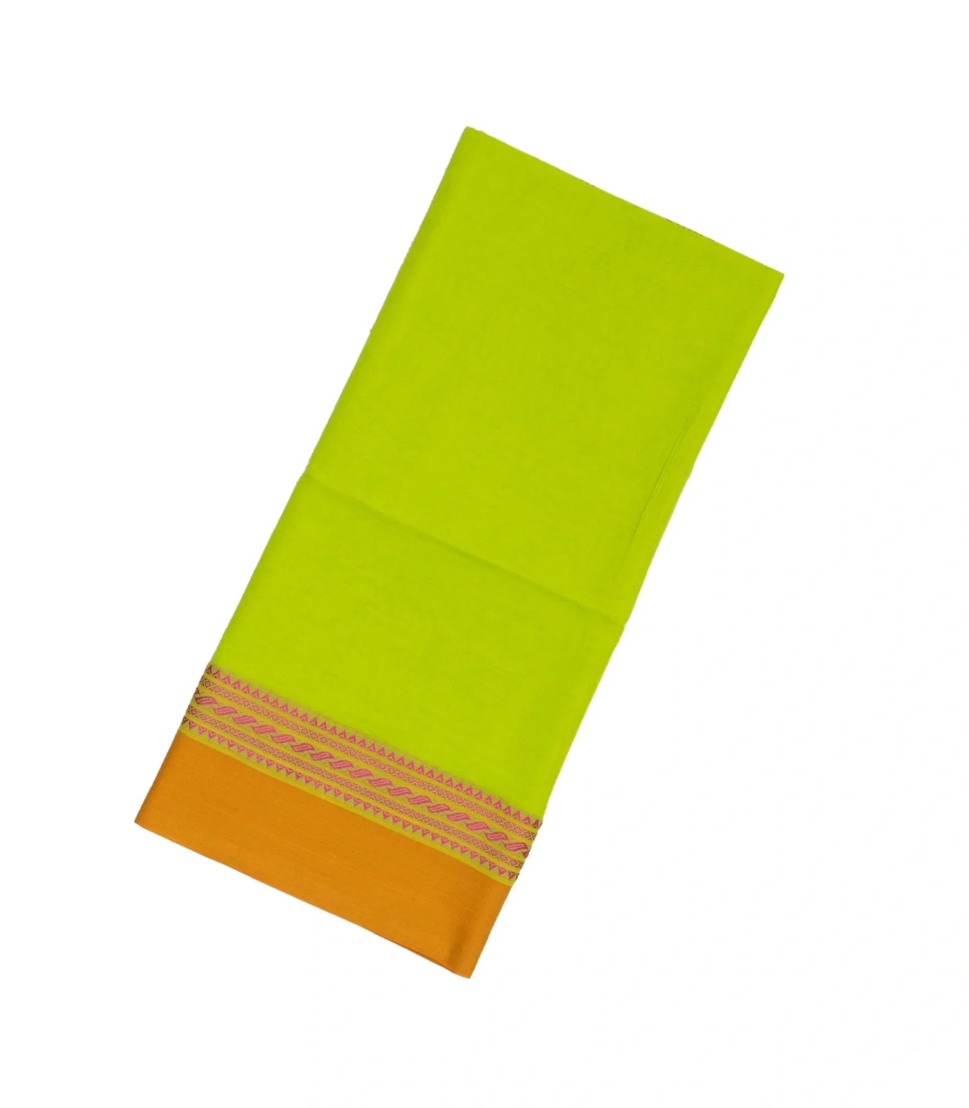 Bengal Cotton Saree With Mustard Border
